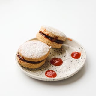 Alfajor with Sweet Guava Sauce