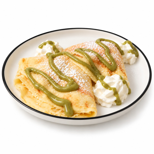 Pistachio Crepes.